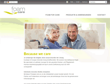 Tablet Screenshot of foamforcare.at